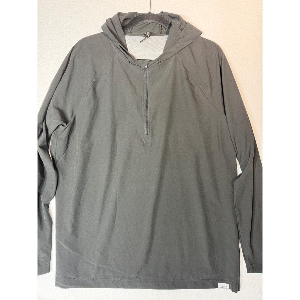 Realtree Fishing‎ Men's black 1/4 Zip Hooded Pullover Lightweight Jacket M/M